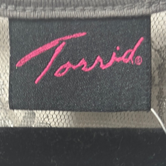 Elegant Gray Lace Torrid Top - Picture 3 of 8